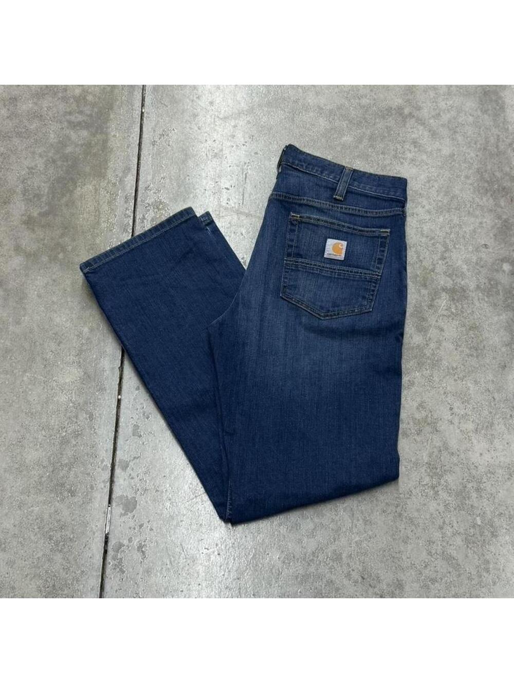 vintage carhartt dark blue relaxed baggy fit jeans size 34 x 30